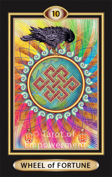 The Wheel of Fortune Card - Tarot of Empowerment Deck by Judith Sult and Gordana Curtis